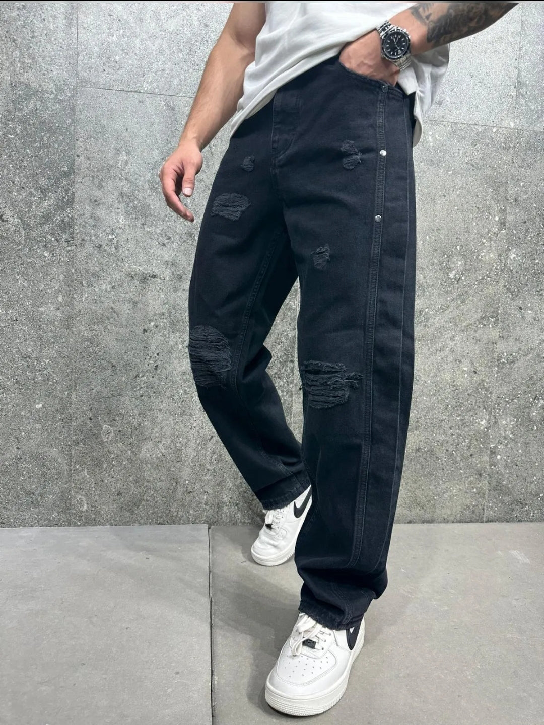 PANTALON JEAN - Fente Latérale